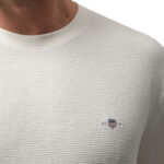 טי שירט ארוכה לבנה Texture Cuff