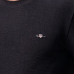 טי שירט ארוכה שחורה Texture Cuff