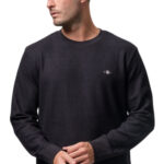 טי שירט ארוכה שחורה Texture Cuff