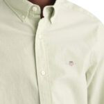 חולצה מכופתרת ירוקה Slim Fit Poplin