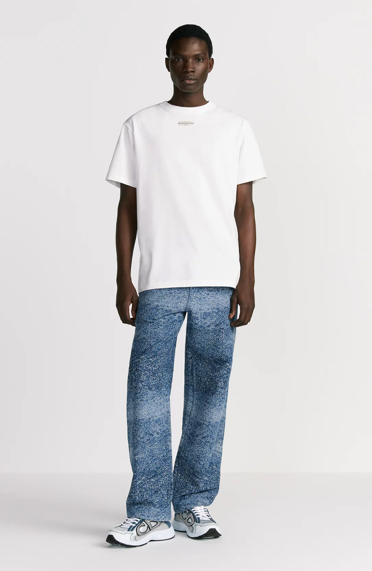 טי שירט לבנה Dior Paris Tag