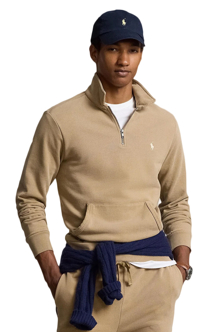סווטשירט פליז חאקי Fleece Quarter-Zip