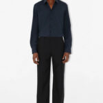 חולצה מכופתרת כחולה Slim Fit Stretch