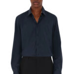 חולצה מכופתרת כחולה Slim Fit Stretch