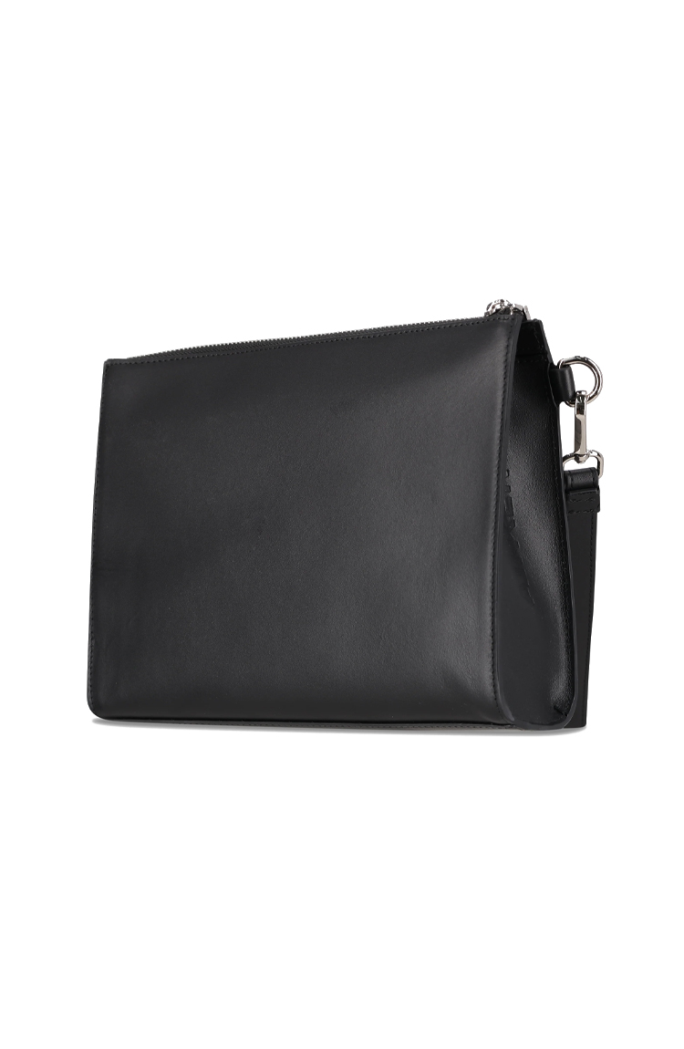 תיק קלאץ’ עור שחור 691 Clutch Smooth Bag