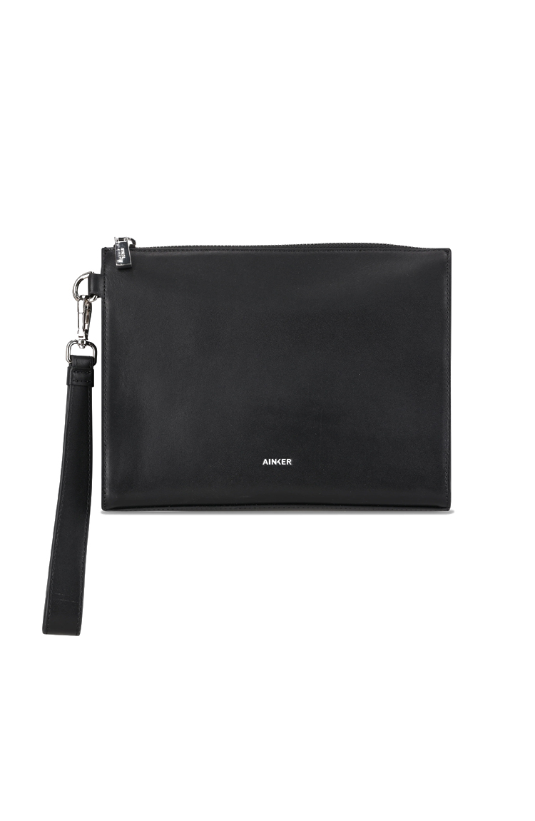 תיק קלאץ' עור שחור 691 Clutch Smooth Bag