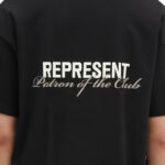 חולצת רפרזנט אוברסייז לבנה/שחורה עם לוגו REPRESENT