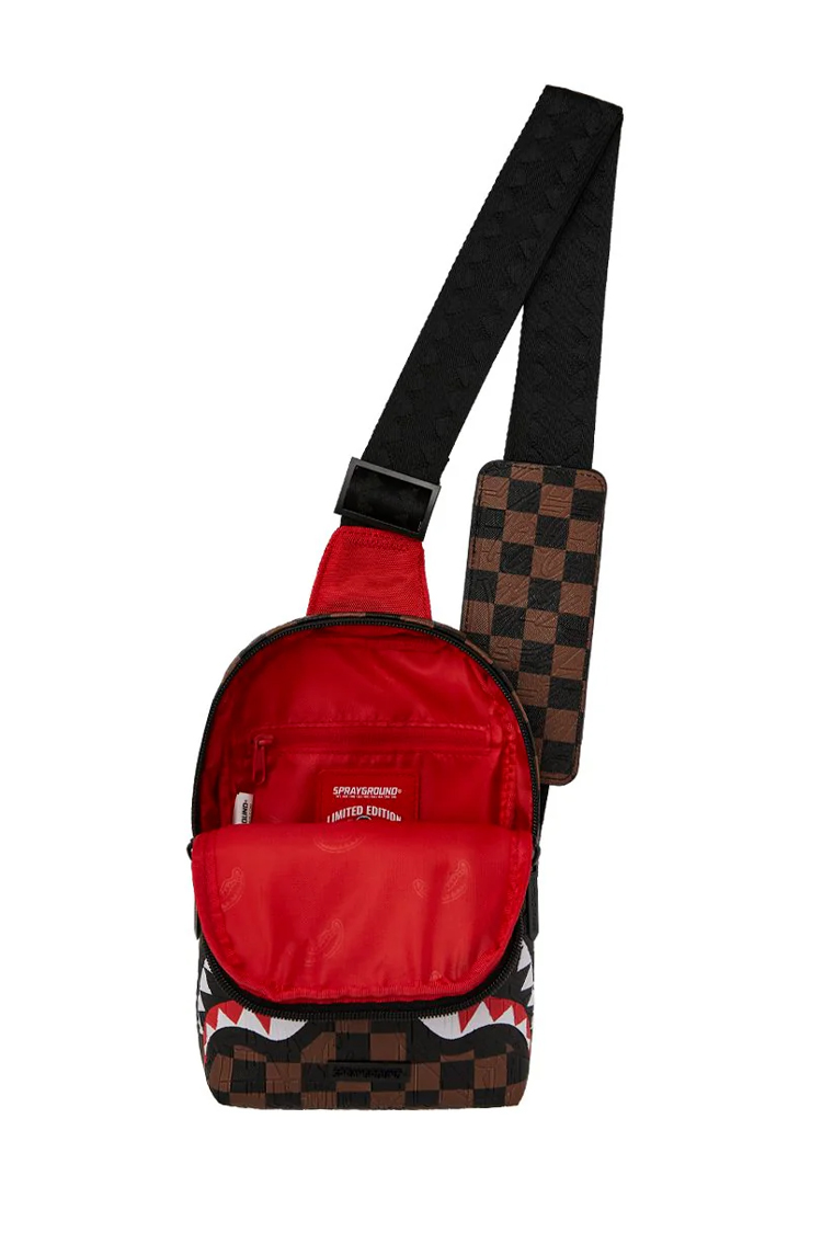 תיק סלינג חום/שחור BIG CITY EMBOSS ONE-STRAP