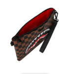 תיק קלאץ’ חום/שחור BIG CITY EMBOSS CROSSBODY