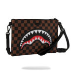תיק קלאץ’ חום/שחור BIG CITY EMBOSS CROSSBODY