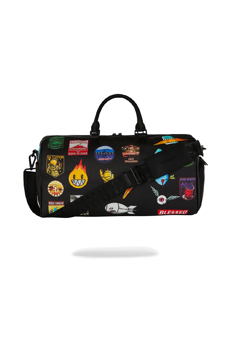 תיק נשיאה שחור SHARKMOUTH EMBOSSED PATCHES DUFFLE