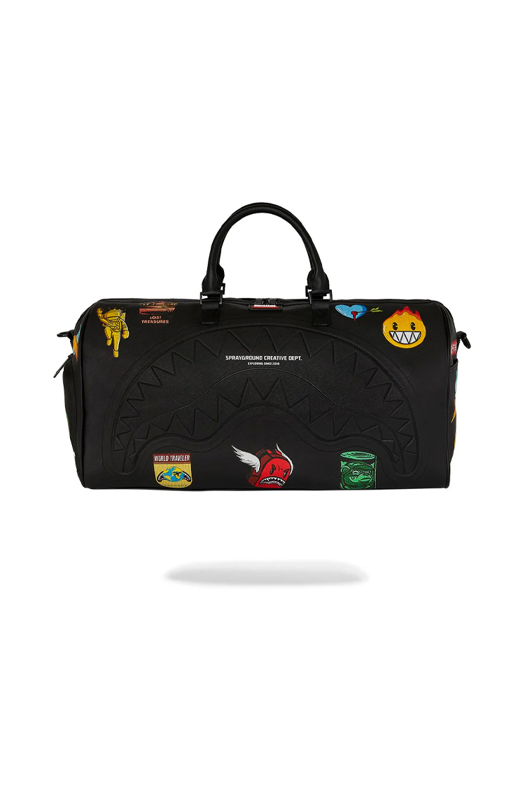 תיק נשיאה שחור SHARKMOUTH EMBOSSED PATCHES DUFFLE