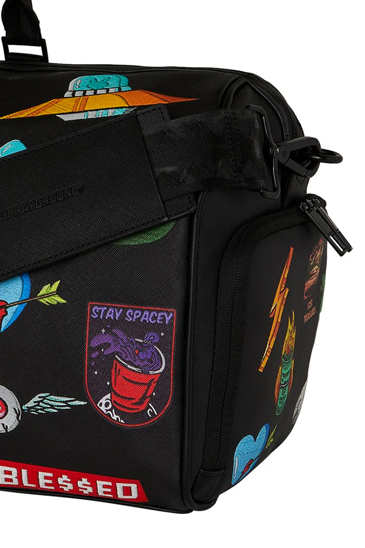 תיק נשיאה שחור SHARKMOUTH EMBOSSED PATCHES DUFFLE