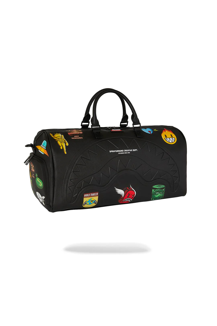 תיק נשיאה שחור SHARKMOUTH EMBOSSED PATCHES DUFFLE
