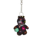 מחזיק מפתחות ספרייגראונד SPRAYGROUND שחור פרווה דובי אייקונים דגם Global mogul cyber punk bear אבזם מטאלי