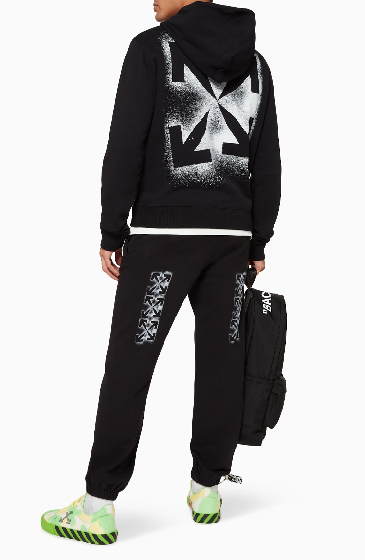 קפוצ’ון שחור Stencil Slim Cotton