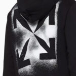 קפוצ’ון שחור Stencil Slim Cotton