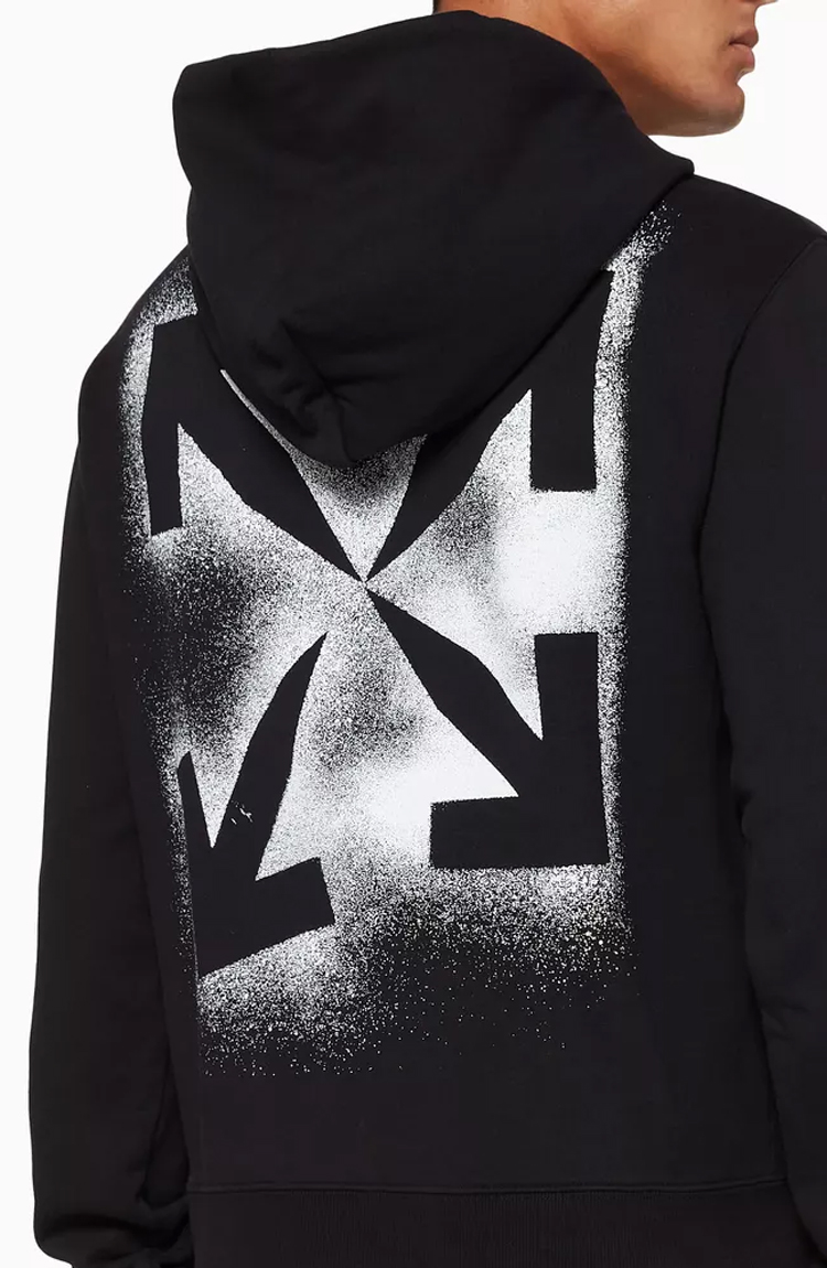 קפוצ’ון שחור Stencil Slim Cotton