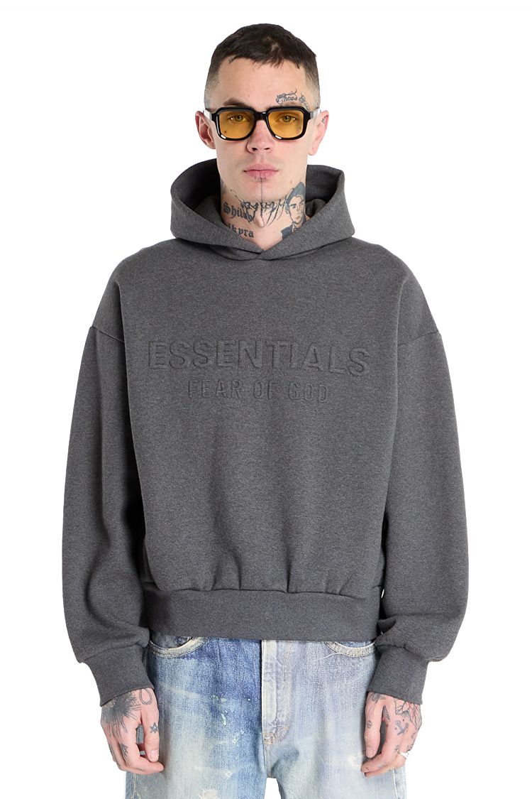 קפוצ'ון אפור Embossed Essentials Classic Hoodie