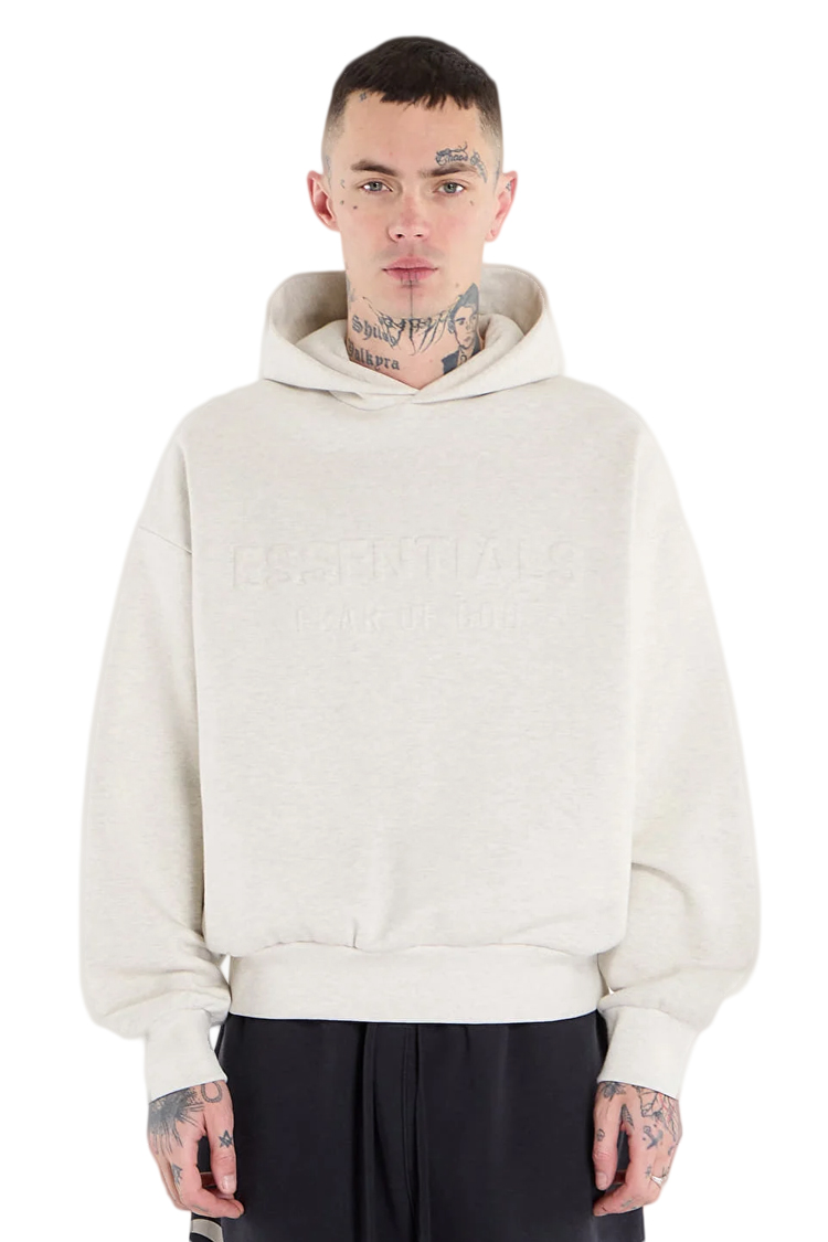 קפוצ'ון לבן Embossed Essentials Classic Hoodie