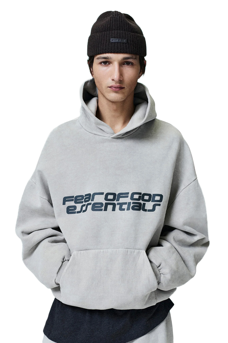 קפוצ'ון פליז אפור Heavy Fleece 90s Hoodie