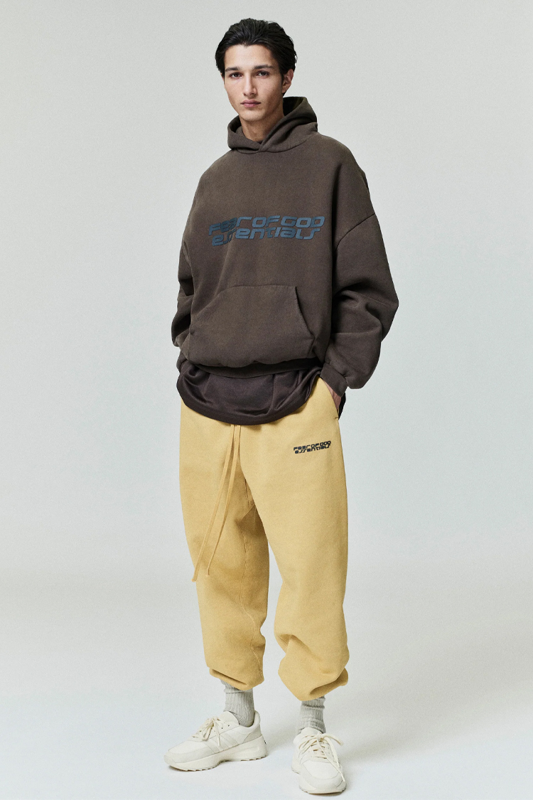 קפוצ’ון פליז חום Heavy Fleece 90s Hoodie