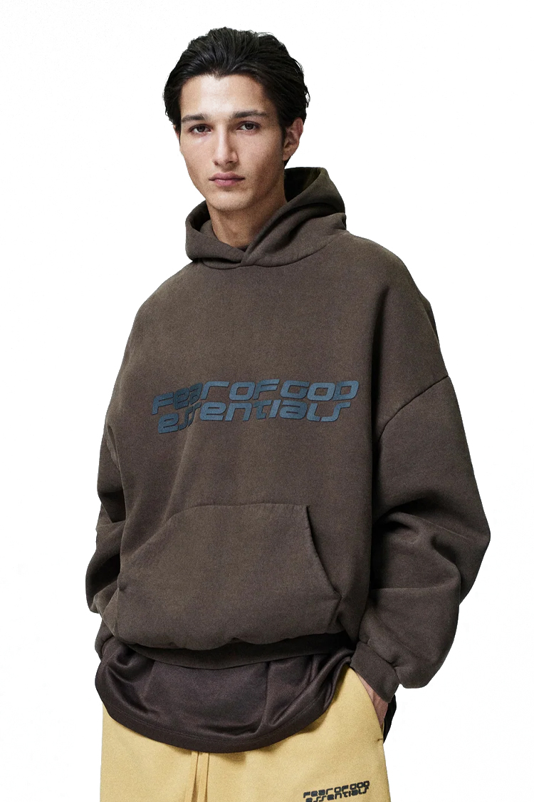 קפוצ'ון פליז חום Heavy Fleece 90s Hoodie