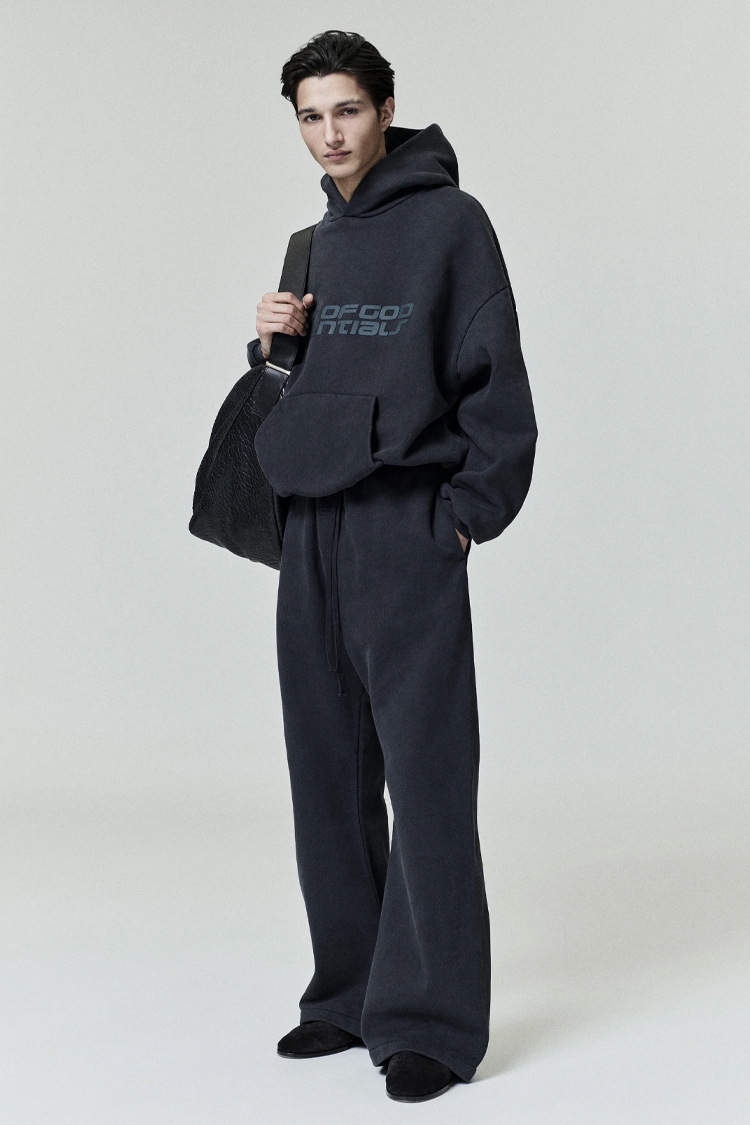 קפוצ’ון פליז שחור Heavy Fleece 90s Hoodie