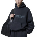 קפוצ’ון פליז שחור Heavy Fleece 90s Hoodie