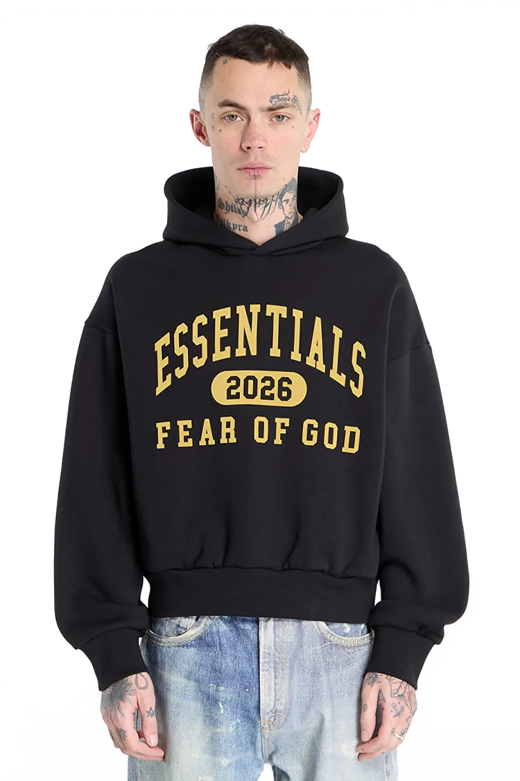 קפוצ'ון פליז שחור/צהוב Classic Fleece Hoodie