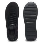 סניקרס BOSS שחורות גזרת MID עם בד רשת ולוגו המותג – RICCO