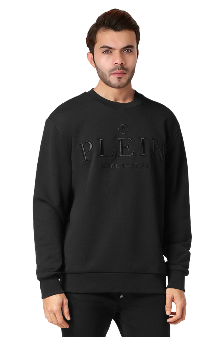 סווטישירט פליז שחורה Philipp Plein TM