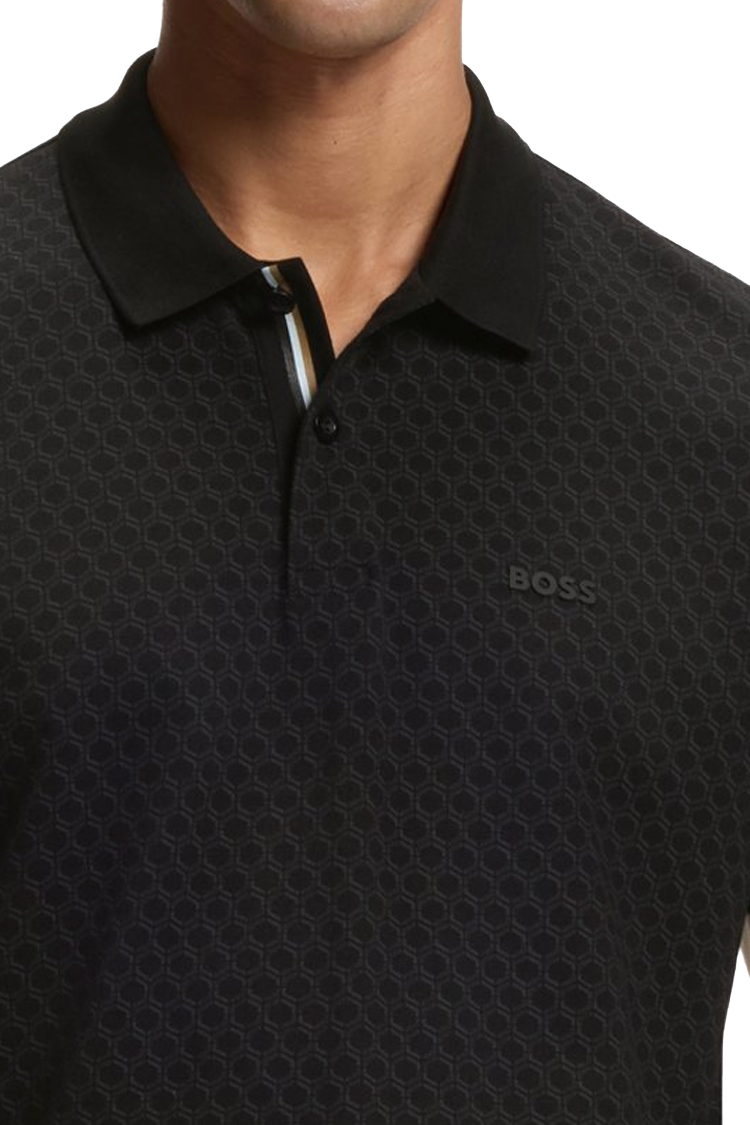 חולצת פולו BOSS באריגת פיקה