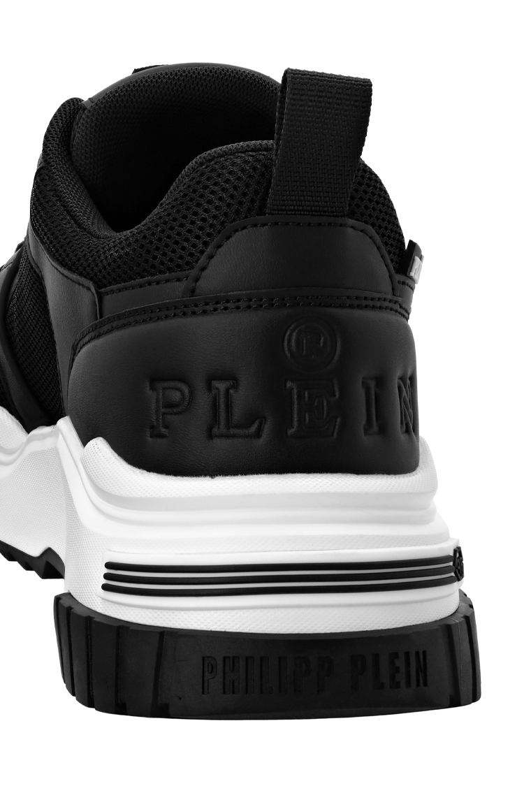 סניקרס פיליפ פליין PHILIPP PLEIN שחור/לבן גזרת MID עם סוליה עבה