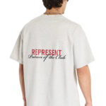 חולצת רפרזנט אוברסייז אפורה עם לוגו REPRESENT