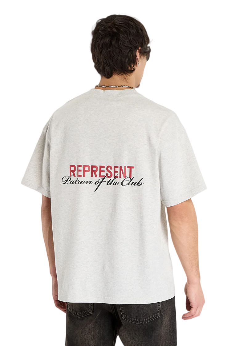 חולצת רפרזנט אוברסייז אפורה עם לוגו REPRESENT