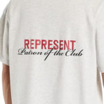 חולצת רפרזנט אוברסייז אפורה עם לוגו REPRESENT