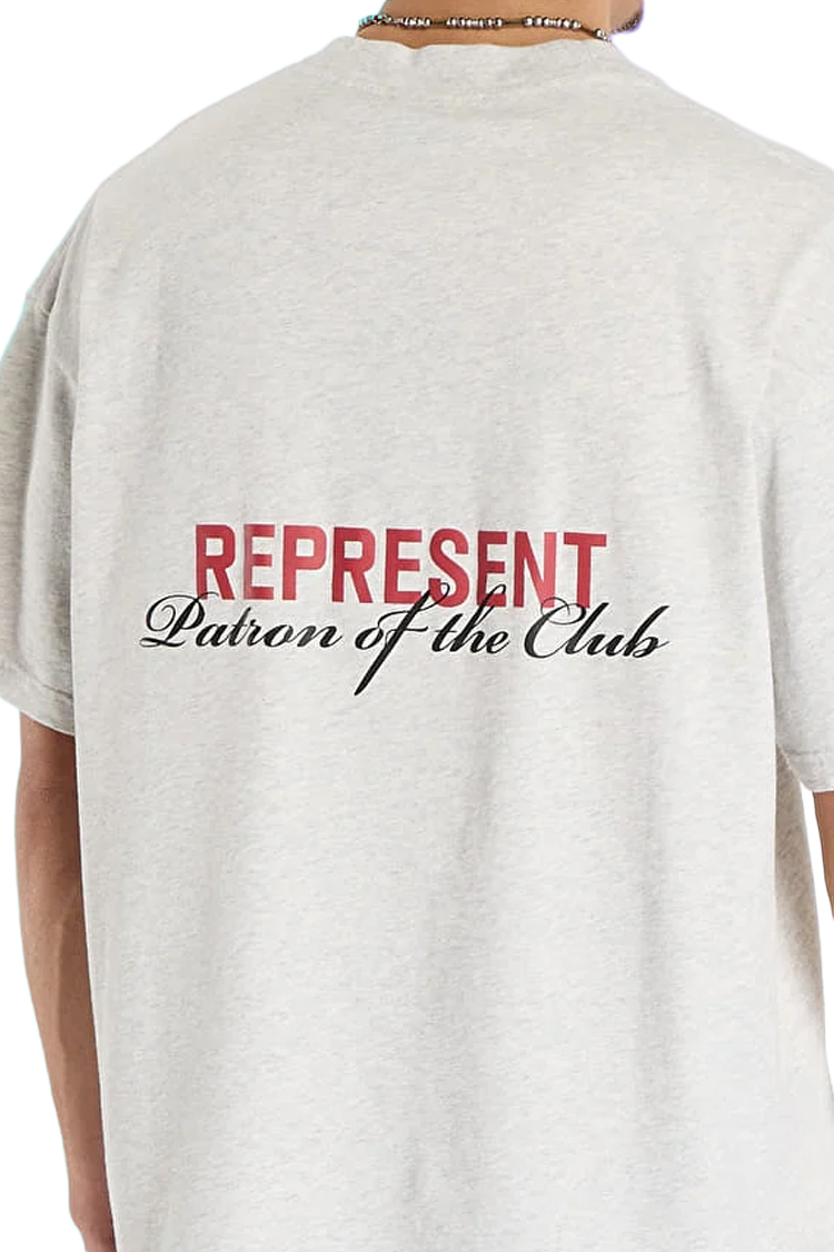 חולצת רפרזנט אוברסייז אפורה עם לוגו REPRESENT