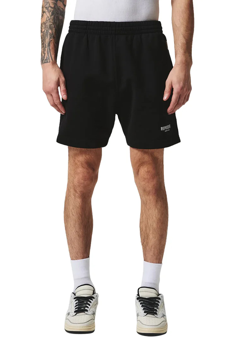 מכנסי שורט REPRESENT שחורים 100% כותנה גזרה נינוחה