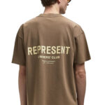 חולצת טי שירט REPRESENT אוברסייז עם הדפס לוגו מקדימה ומאחורה