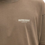 חולצת טי שירט REPRESENT אוברסייז עם הדפס לוגו מקדימה ומאחורה