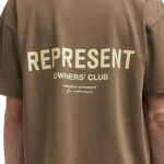 חולצת טי שירט REPRESENT אוברסייז עם הדפס לוגו מקדימה ומאחורה