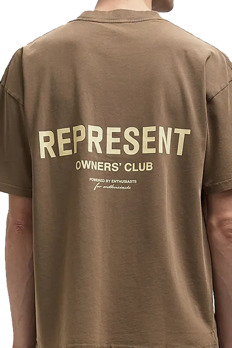 חולצת טי שירט REPRESENT אוברסייז עם הדפס לוגו מקדימה ומאחורה