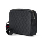 תיק נשיאה גוצ’י Gucci דגם GG Supreme עם רצועת יד ועיטורי עור