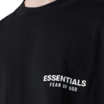טי שירט אסנשיאלס ESSENTIALS שחורה גזרה רחבה לוגו Fear of God כותנה איכותית
