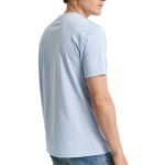 טי שירט גאנט GANT תכלת Slim Fit עם לוגו המגן רקום כותנה איכותית