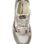 סניקרס אוטרי Autry Super Vintage לבן זהב שחור גימור משופשף עור ורשת