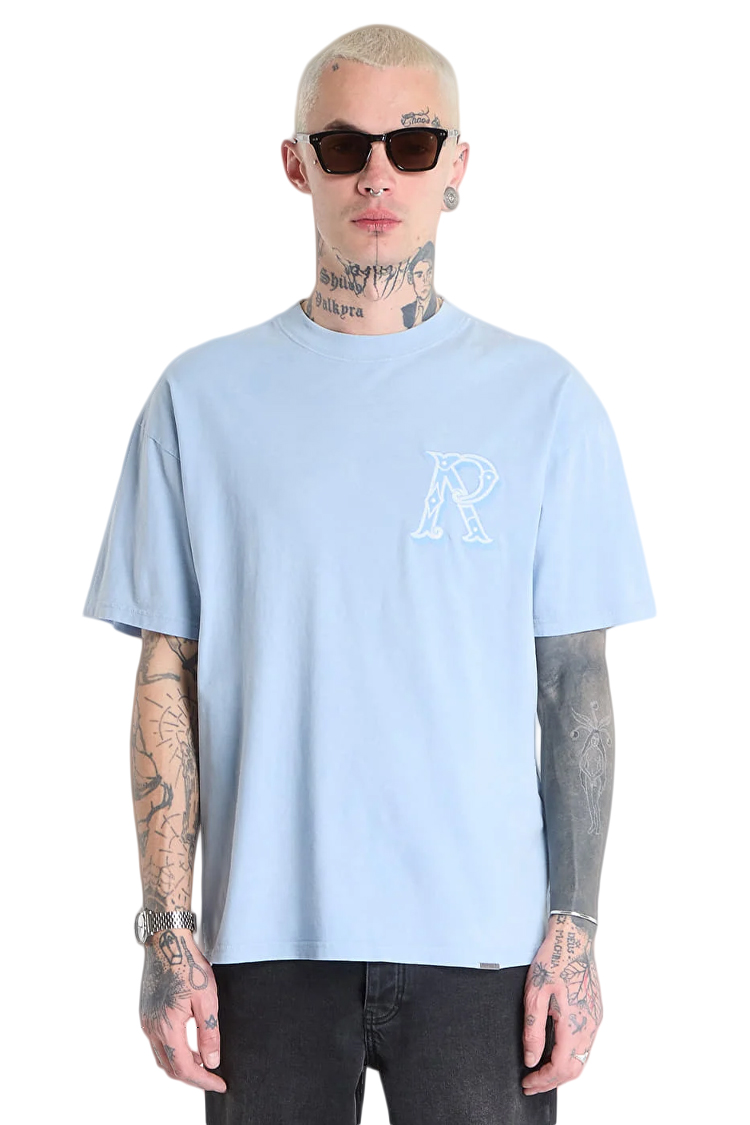 טי שירט REPRESENT תכלת אוברסייז עם הדפס לוגו