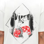 טי שירט רפרזנט Represent אוברסייז שחורה דגם Viper Room עם הדפס גב