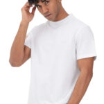 טי שירט לקוסט Lacoste בד פיקה עם רקמה בחזה ובצווארון 100% כותנה צבע לבן
